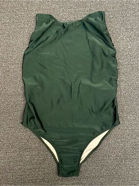 Morena Degreas Green One-Piece Swimsuit with Beige Lining